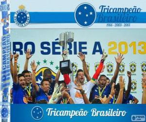 Puzzle Κρουζέιρο, πρωταθλητής του Βραζιλιάνικου Πρωταθλήματος Ποδοσφαίρου το 2013. Brasileirão 2013